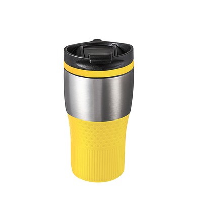 Thermobecher RETUMBLER-BAYAMO MEZZO CORPORATE, silber/gelb
