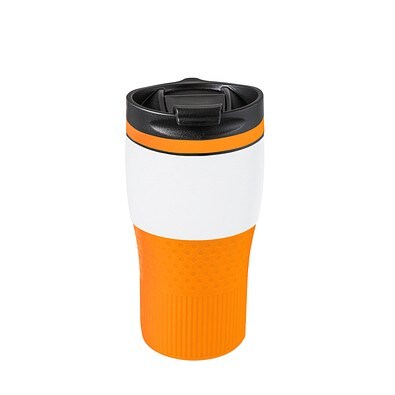 Thermobecher RETUMBLER-BAYAMO MEZZO CORPORATE, weiß/orange