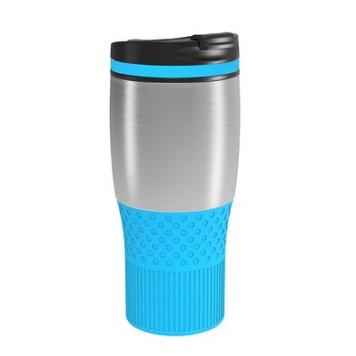 Thermobecher RETUMBLER-myBAYAMO GRANDE II, silber/hellblau