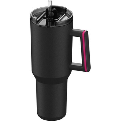 Thermobecher RETUMBLER-myKINGS CANYON 1200, schwarz, Ring magenta