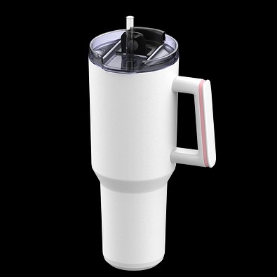 Thermobecher RETUMBLER-myKINGS CANYON 1200, weiß, Ring hellmagenta