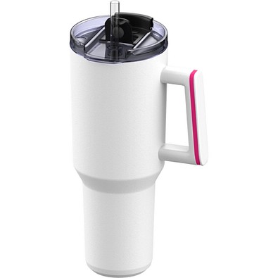 Thermobecher RETUMBLER-myKINGS CANYON 1200, weiß, Ring magenta