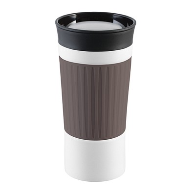 Thermobecher RETUMBLER-myKINGSTON, weiß, braun