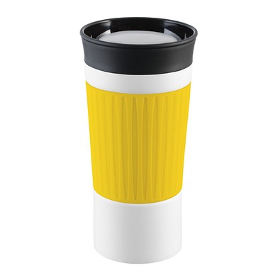 Thermobecher RETUMBLER-myKINGSTON, weiß, gelb