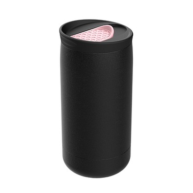 Thermobecher RETUMBLER-myNIZZA, schwarz/rosa