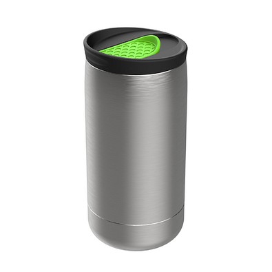 Thermobecher RETUMBLER-myNIZZA, silber/hellgrün