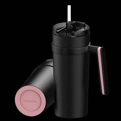 Thermobecher RETUMBLER-myORINOCO CERAMIC, schwarz/hellmagenta
