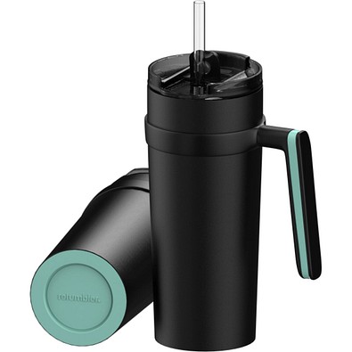 Thermobecher RETUMBLER-myORINOCO CERAMIC, schwarz/mint