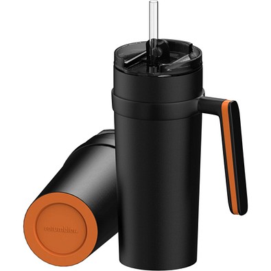 Thermobecher RETUMBLER-myORINOCO CERAMIC, schwarz/orange