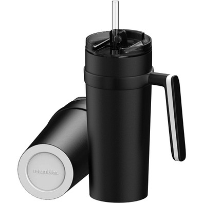 Thermobecher RETUMBLER-myORINOCO CERAMIC, schwarz/weiß