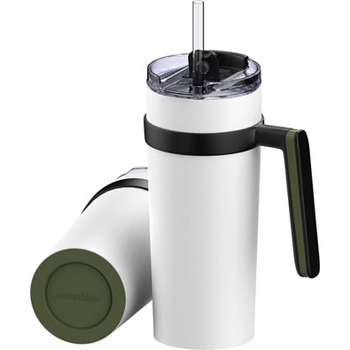 Thermobecher RETUMBLER-myORINOCO CERAMIC, weiß/dunkelgrün