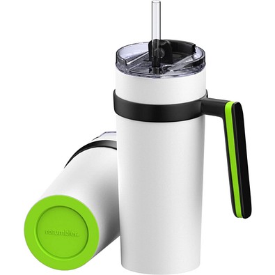 Thermobecher RETUMBLER-myORINOCO CERAMIC, weiß/hellgrün