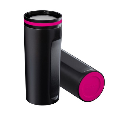 Thermobecher RETUMBLER-mySTEELONE, schwarz/magenta