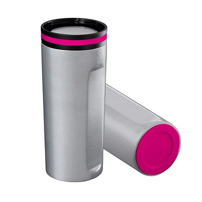 Thermobecher RETUMBLER-mySTEELONE, silber/magenta