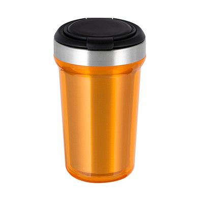 Thermobecher RETUMBLER-myVIVERO, silber/schwarz/orange