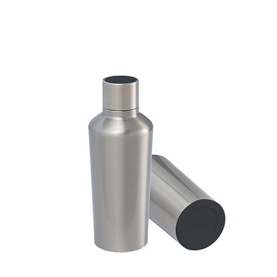 Thermotrinkflasche RETUMBLER-myDRINQEO 500, silber/anthrazit
