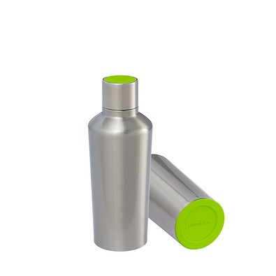 Thermotrinkflasche RETUMBLER-myDRINQEO 500, silber/hellgrün