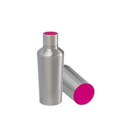 Thermotrinkflasche RETUMBLER-myDRINQEO 500, silber/magenta