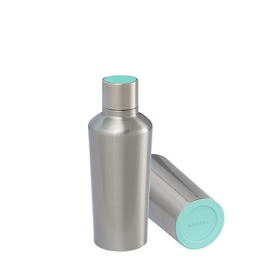 Thermotrinkflasche RETUMBLER-myDRINQEO 500, silber/mint