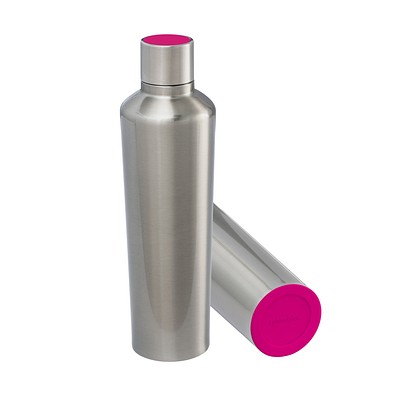 Thermotrinkflasche RETUMBLER-myDRINQEO 770, silber/magenta