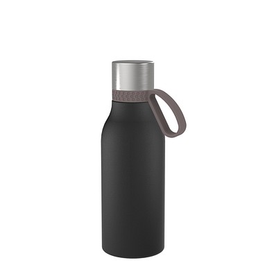 Thermotrinkflasche RETUMBLER-myNIZZA II 420 CERAMIC, schwarz, Ring braun