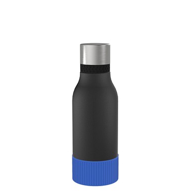 Thermotrinkflasche RETUMBLER-myNIZZA II 420 CERAMIC, schwarz, Sleeve blau