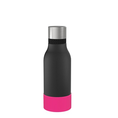 Thermotrinkflasche RETUMBLER-myNIZZA II 420 CERAMIC, schwarz, Sleeve magenta