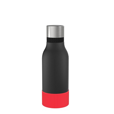 Thermotrinkflasche RETUMBLER-myNIZZA II 420 CERAMIC, schwarz, Sleeve rot