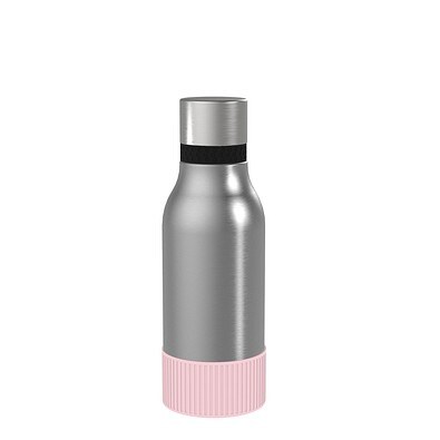 Thermotrinkflasche RETUMBLER-myNIZZA II 420 CERAMIC, silber, Sleeve rosa