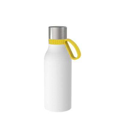 Thermotrinkflasche RETUMBLER-myNIZZA II 420 CERAMIC, weiß, Ring gelb