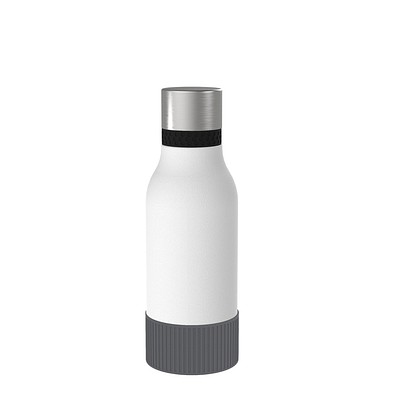 Thermotrinkflasche RETUMBLER-myNIZZA II 420 CERAMIC, weiß, Sleeve anthrazit