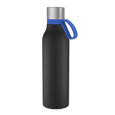Thermotrinkflasche RETUMBLER-myNIZZA II 600 CERAMIC, schwarz, Ring blau