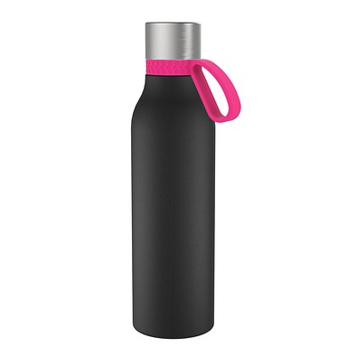 Thermotrinkflasche RETUMBLER-myNIZZA II 600 CERAMIC, schwarz, Ring magenta