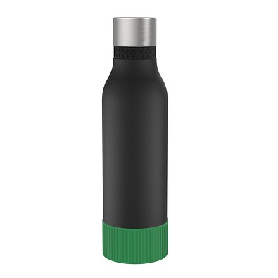Thermotrinkflasche RETUMBLER-myNIZZA II 600 CERAMIC, schwarz, Sleeve grün