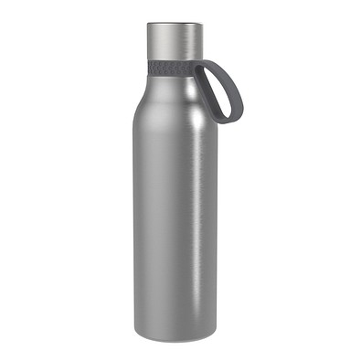 Thermotrinkflasche RETUMBLER-myNIZZA II 600 CERAMIC, silber, Ring anthrazit