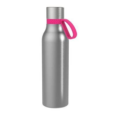 Thermotrinkflasche RETUMBLER-myNIZZA II 600 CERAMIC, silber, Ring magenta