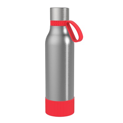 Thermotrinkflasche RETUMBLER-myNIZZA II 600 CERAMIC, silber/rot/rot