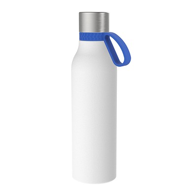 Thermotrinkflasche RETUMBLER-myNIZZA II 600 CERAMIC, weiß, Ring blau