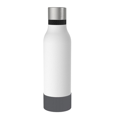 Thermotrinkflasche RETUMBLER-myNIZZA II 600 CERAMIC, weiß, Sleeve anthrazit