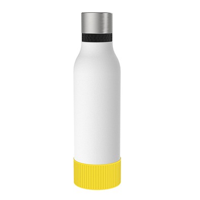 Thermotrinkflasche RETUMBLER-myNIZZA II 600 CERAMIC, weiß, Sleeve gelb
