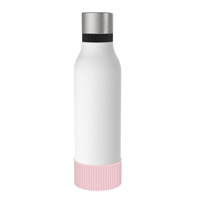 Thermotrinkflasche RETUMBLER-myNIZZA II 600 CERAMIC, weiß, Sleeve rosa