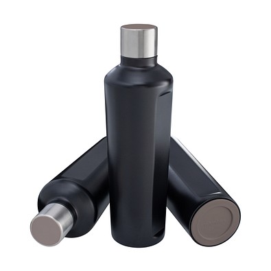 Thermotrinkflasche RETUMBLER-mySTEELONE, schwarz/braun