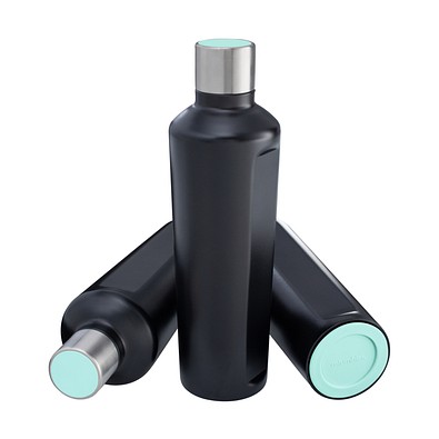 Thermotrinkflasche RETUMBLER-mySTEELONE, schwarz/mint