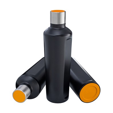 Thermotrinkflasche RETUMBLER-mySTEELONE, schwarz/orange