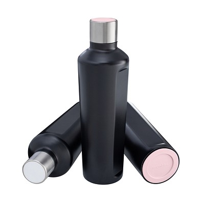 Thermotrinkflasche RETUMBLER-mySTEELONE, schwarz/rosa