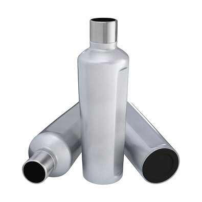 Thermotrinkflasche RETUMBLER-mySTEELONE, silber/schwarz