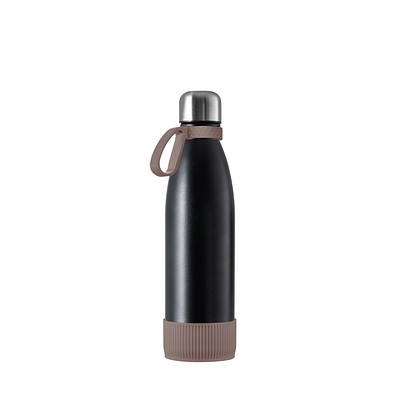 Thermotrinkflasche RETUMBLER-NIZZA, schwarz/braun/braun