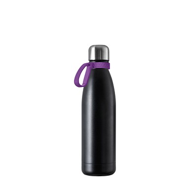 Thermotrinkflasche RETUMBLER-NIZZA, schwarz, Ring lila