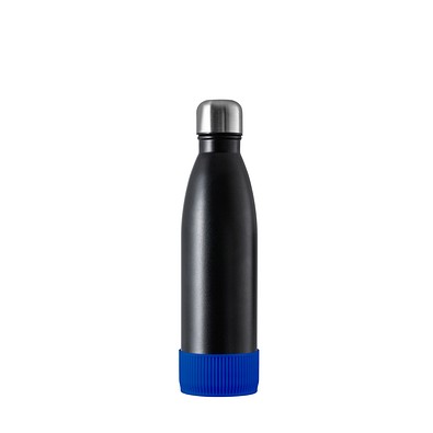 Thermotrinkflasche RETUMBLER-NIZZA, schwarz, Sleeve blau