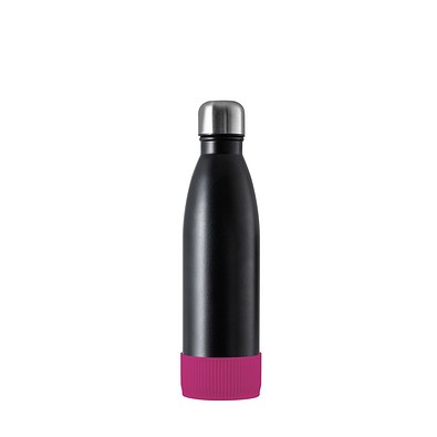 Thermotrinkflasche RETUMBLER-NIZZA, schwarz, Sleeve magenta